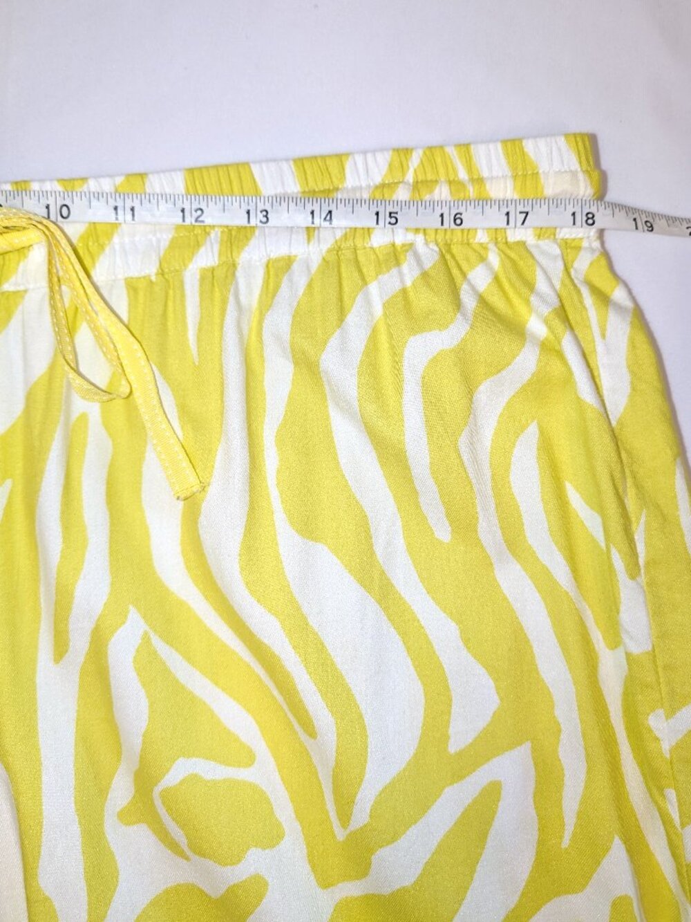 Anthropologie | SET Flannel Pajama Top & Bottom Citron Zebra Print | Size XL* - Picture 10 of 15